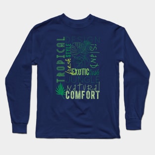 Typography Tropical green Long Sleeve T-Shirt